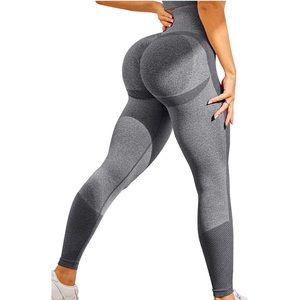 Tik Tok sculpting Butt Lifting Scrunch Butt Gym Leggings Grey